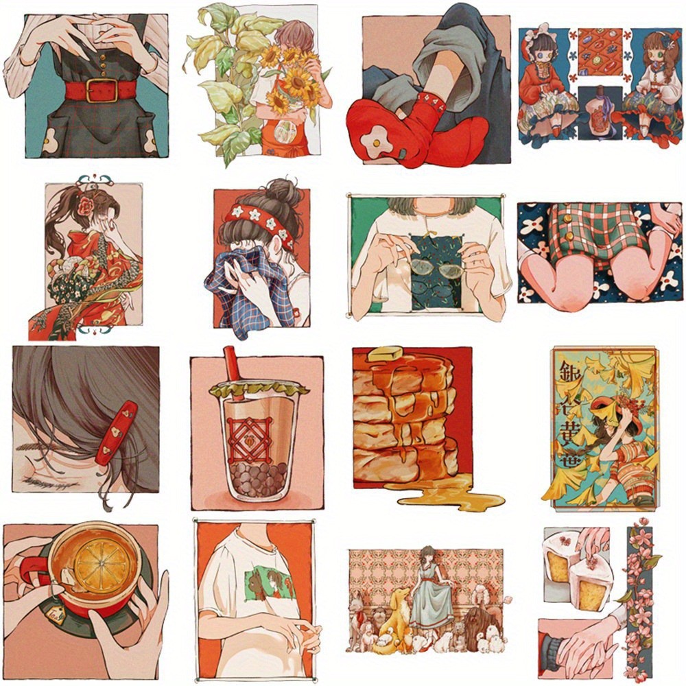 50Pcs 일본 전통 빈티지 스타일 스티커 헤이세이 시 - Lifestyle Of Japanese 리뷰 및 가격
